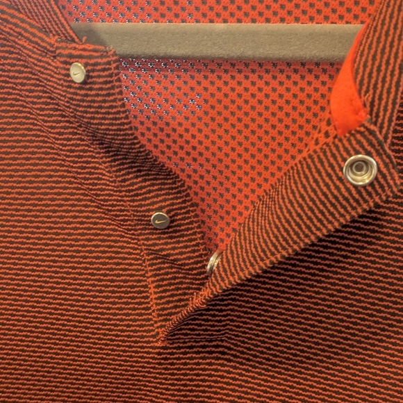 Nike Golf Dri-Fit Men's Orange Black Polo Shirt - Picture 8 of 8
